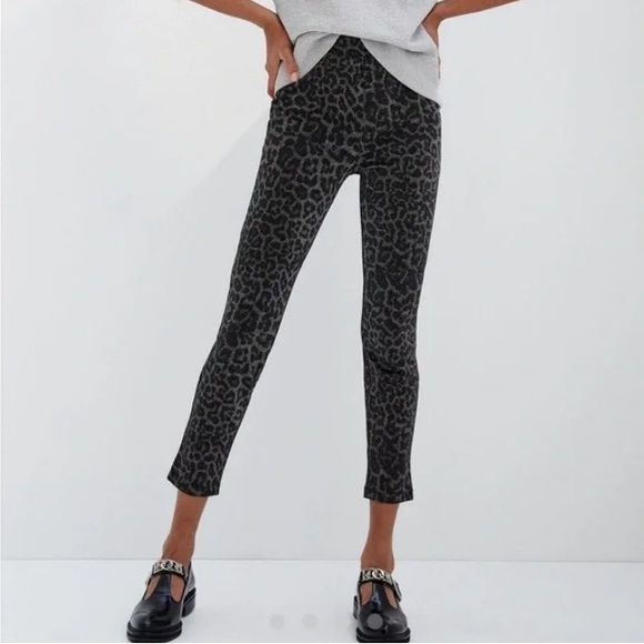 Anthropologie x Sanctuary Runway Shimmer Leopard Print Pants Size Small - Picture 2 of 10